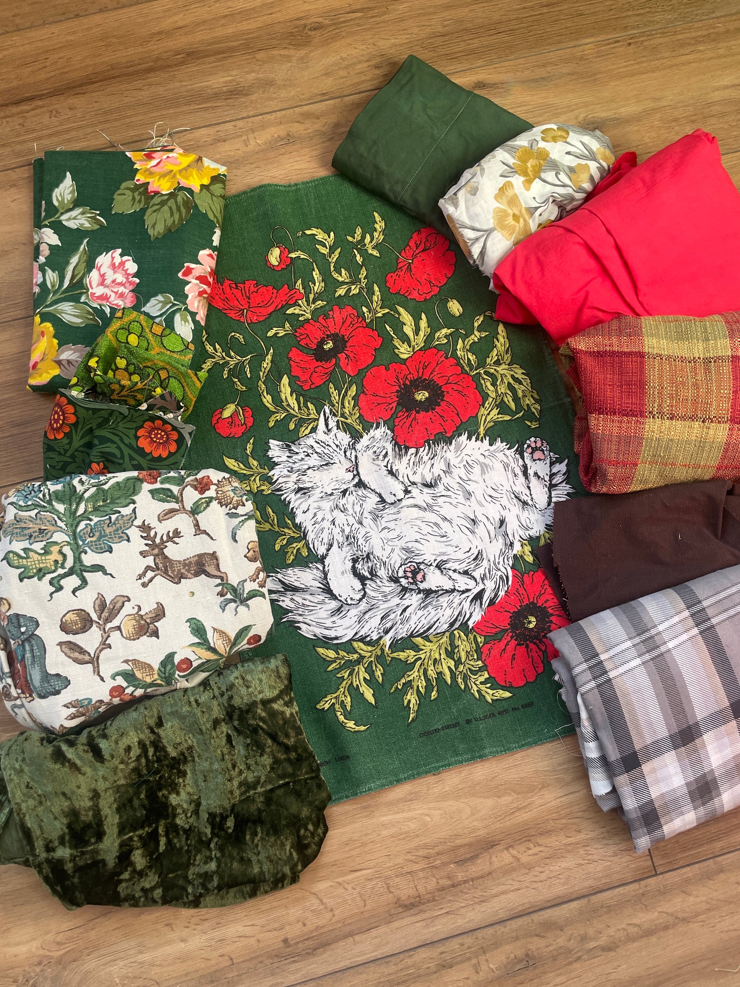 Tea Towel Custom Garment - Resting Poppy