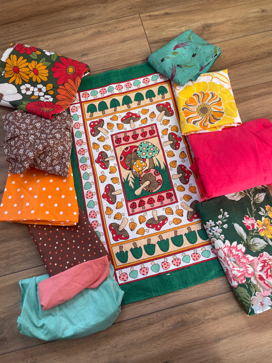 Tea Towel Custom Garment - Mushroom Patch