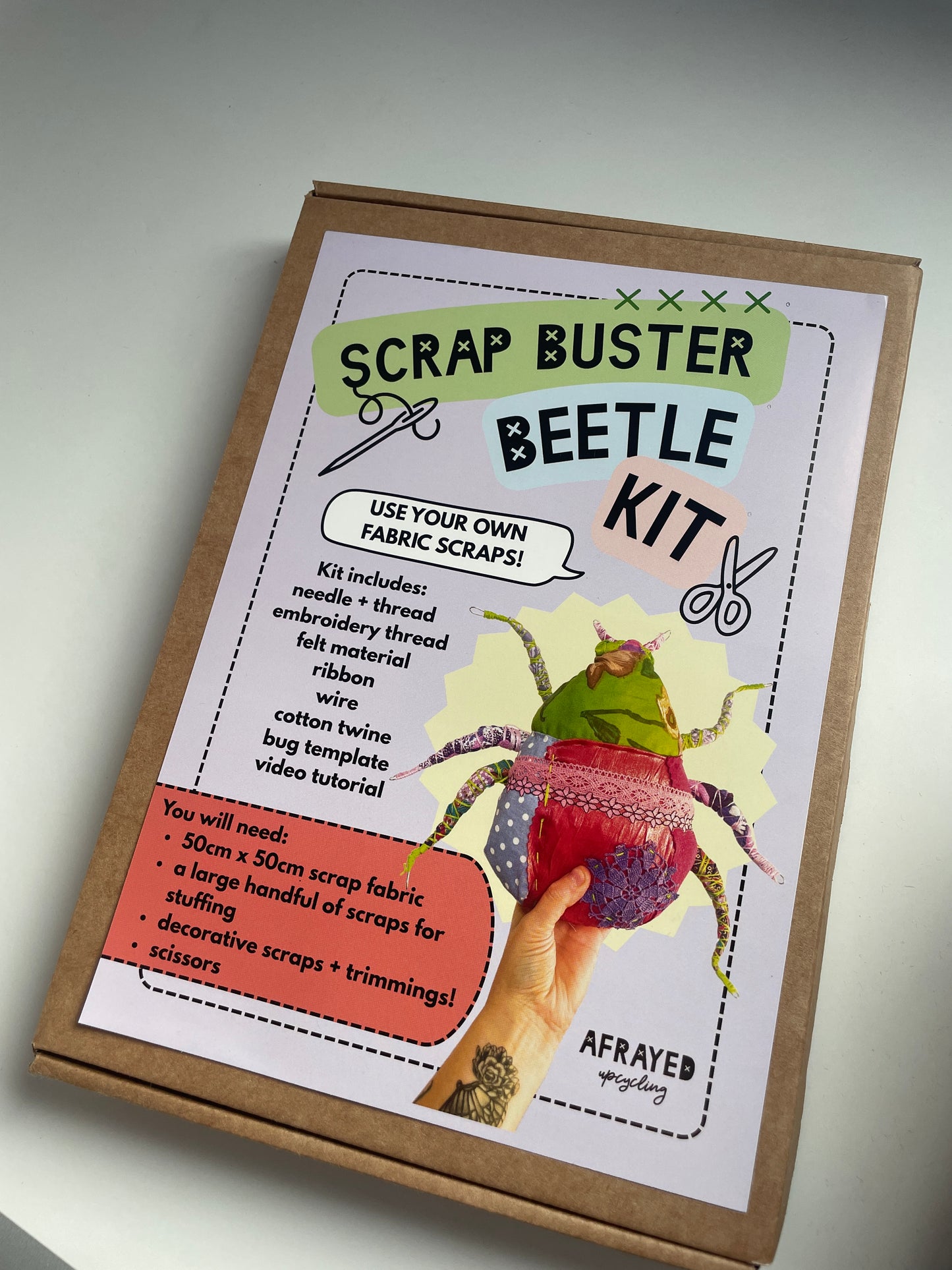 Scrap Buster Fabric Beetle Bug Sewing Kit