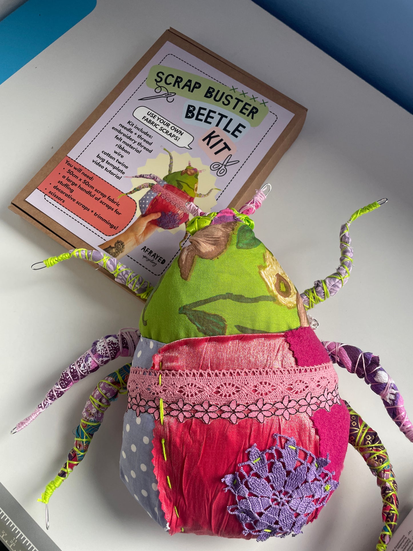 Scrap Buster Fabric Beetle Bug Sewing Kit
