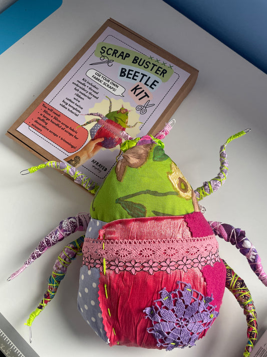 Scrap Buster Fabric Beetle Bug Sewing Kit