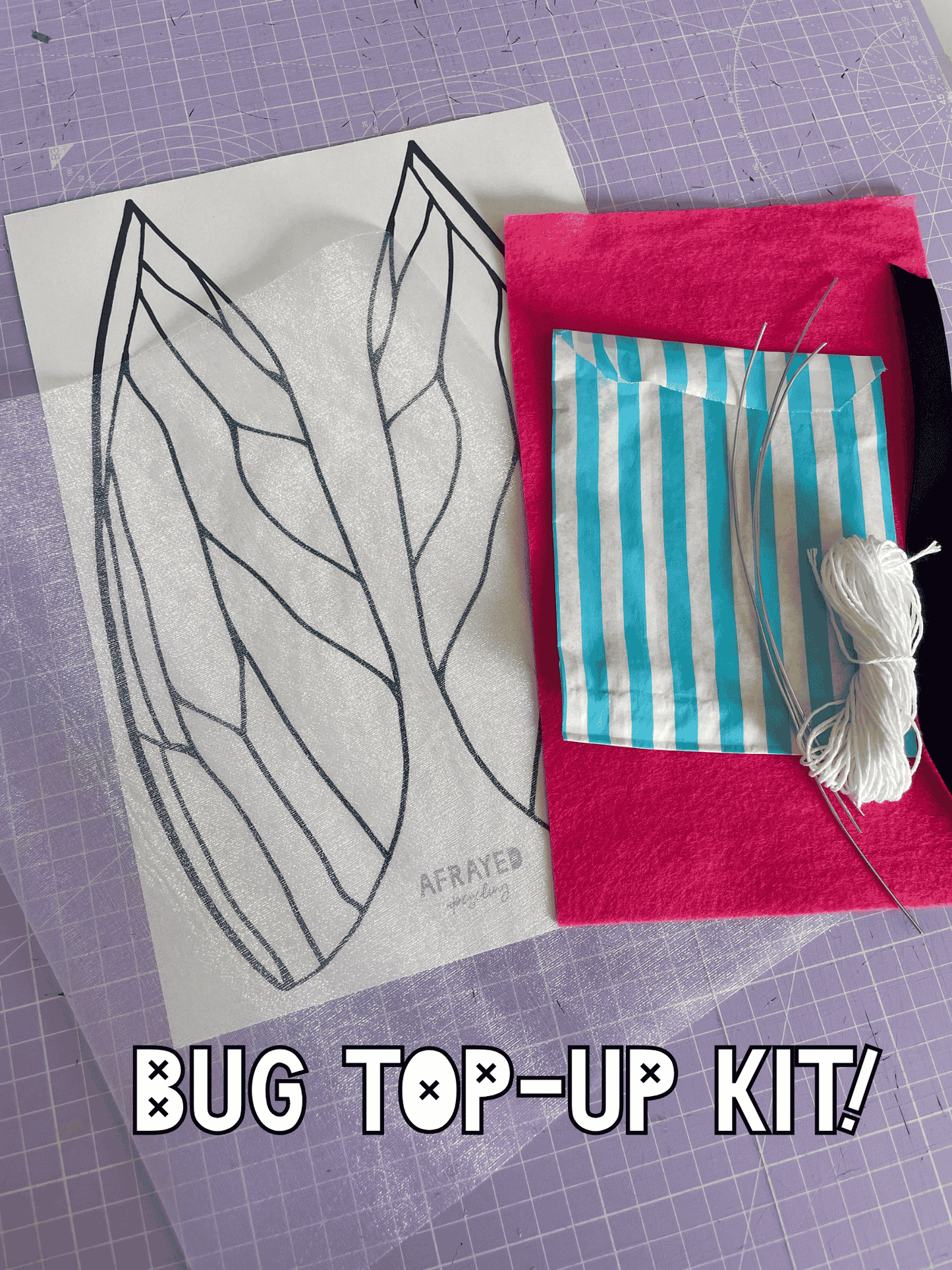 Fabric Cicada Bug Sewing Kit - different colours available!