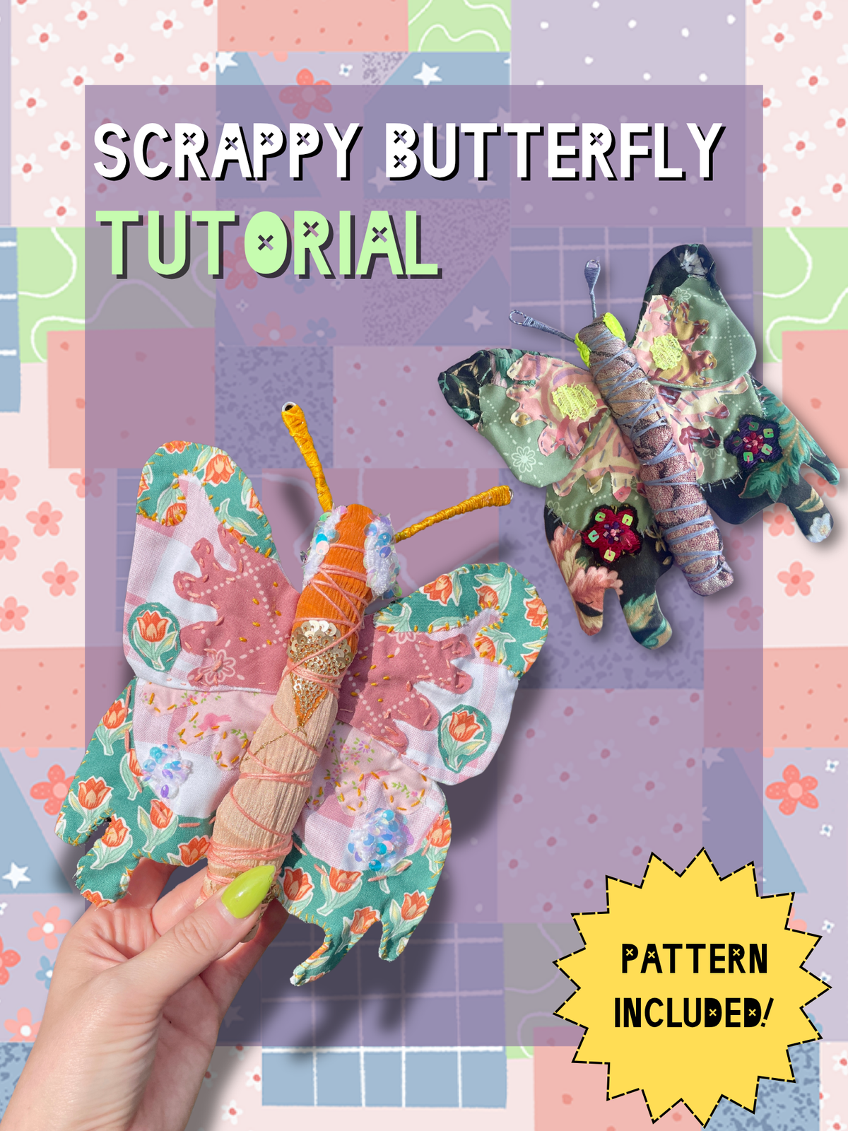 Scrappy Butterfly Online Tutorial + Pattern ONLY
