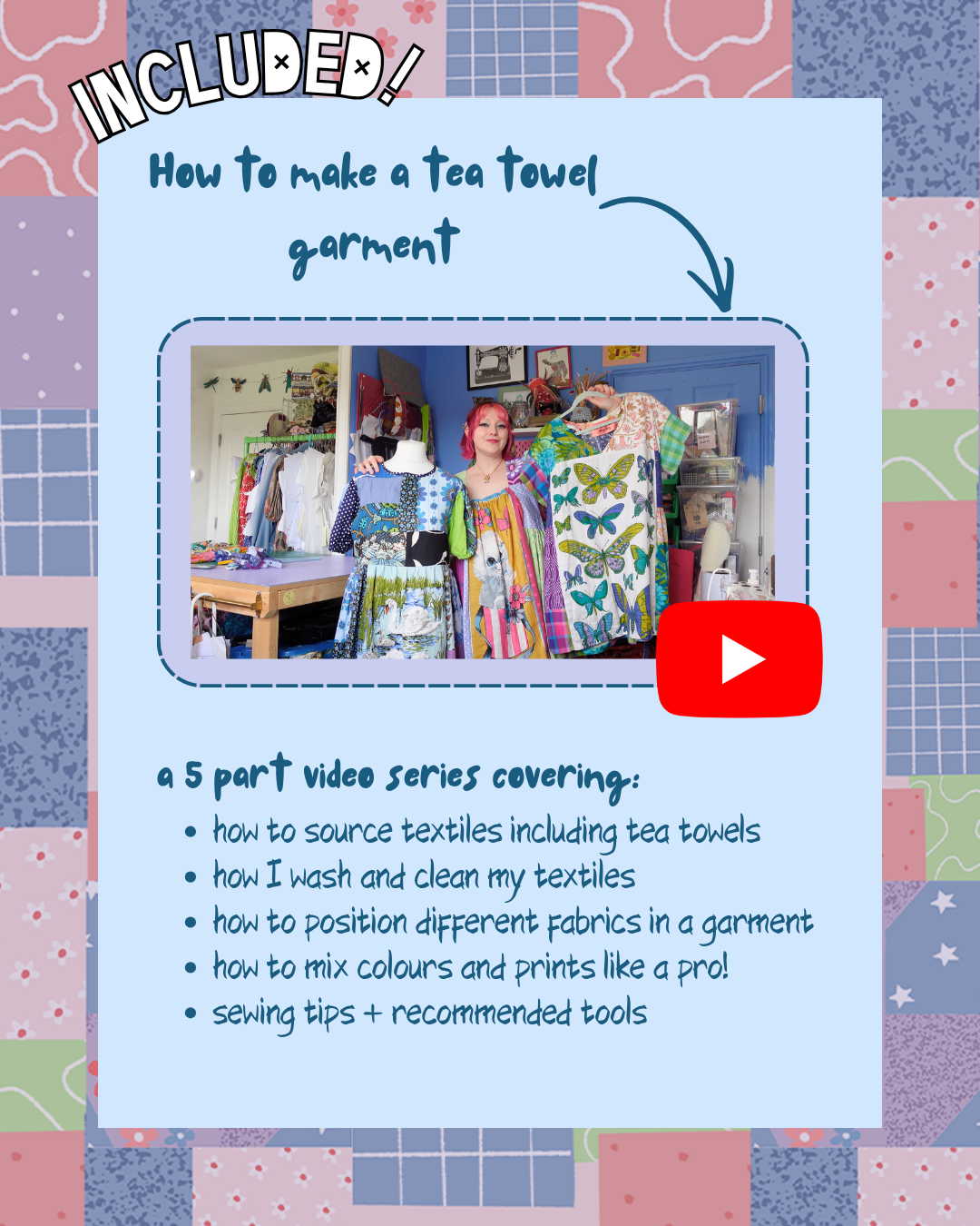 Tea Towel Kit - Victorian Flutters